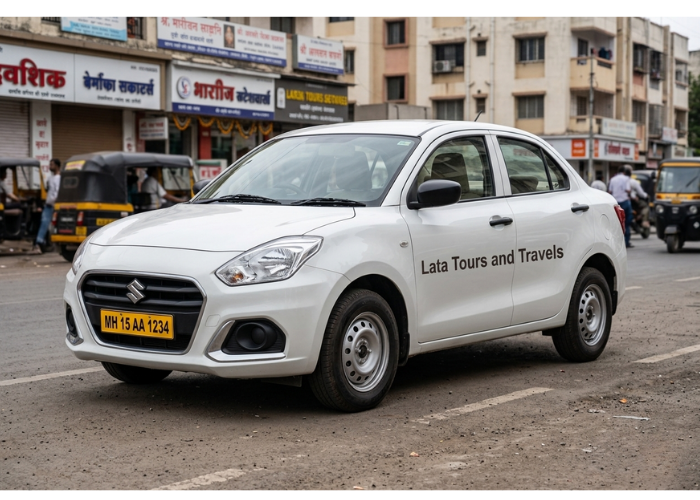 Swift Dzire sedan cab for Nashik outstation and local rides